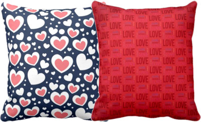 TheYaYaCafe Canvas Cushions Cover(50.8 cm*50.8 cm, Pack of 2, Red)