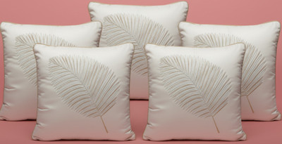 Vornexa Velvet Cushions & Pillows Cover(40 cm*40 cm, Pack of 5, White)