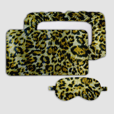 Avirons Silk Pillows Cover(46 cm*72 cm, Pack of 2, Black, Yellow)