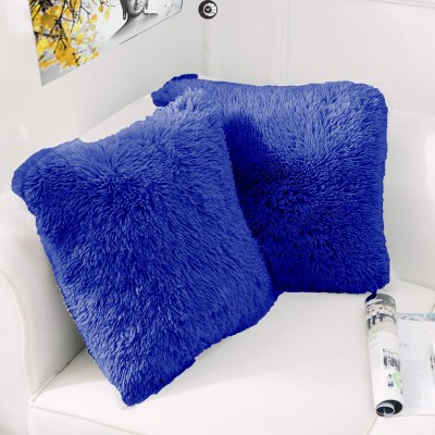 Catchyx Cart Polyester Cushions Cover(Pack of 2, 30 cm*30 cm, Dark Blue)