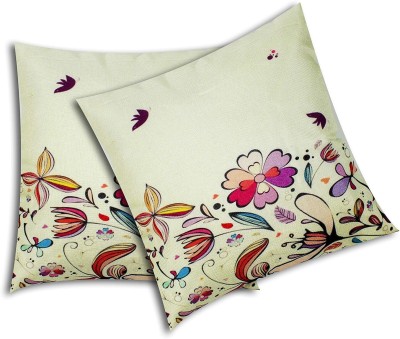 LOVEFABS Cotton Cushions Cover(Pack of 2, 30 cm*30 cm, Multicolor)