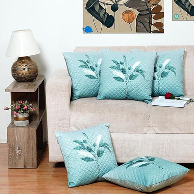 PAPSUN Velvet Cushions Cover(Pack of 5, 40 cm*40 cm, Blue)