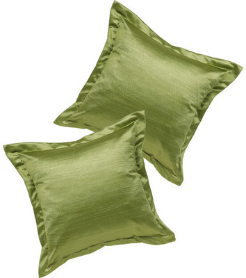 THE CONVERSION Blended Cushions Cover(Pack of 2, 45 cm*45 cm, Green)