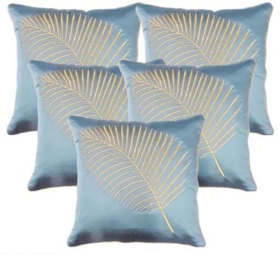 Decorline Embroidered Cushions & Pillows Cover(Pack of 5, 40 cm*40 cm, Silver)