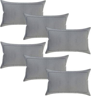 KUBER INDUSTRIES Cotton Pillows Cover(Pack of 6, 44 cm*70 cm, Grey)