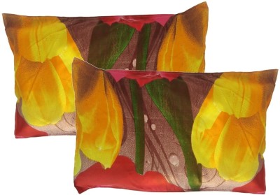 VEERA HOMES Floral Cushions & Pillows Cover(Pack of 2, 45 cm*70 cm, Dark Blue)