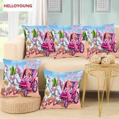 SLAZIE Printed Cushions Cover(Pack of 5, 40 cm*40 cm, Pink)