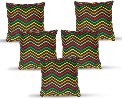 VELORA Silk Cushions & Pillows Cover(40 cm*40 cm, Pack of 5, Black)