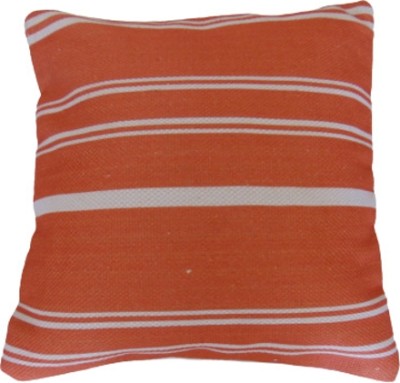 THE MAISION Striped Cushions Cover(45 cm*45 cm, Orange, White)
