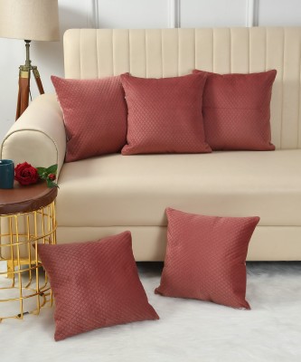 BLUEDOT Geometric Cushions Cover(Pack of 5, 40 cm*40 cm, Maroon)