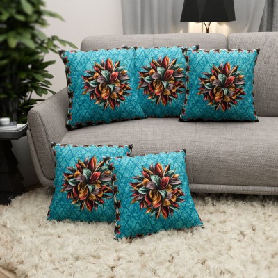 AstralAura Velvet Cushions Cover(Pack of 5, 40 cm*40 cm, Blue)