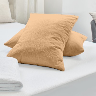 curious lifestyle Plain Pillows Cover(Pack of 2, 44 cm*68 cm, Beige)
