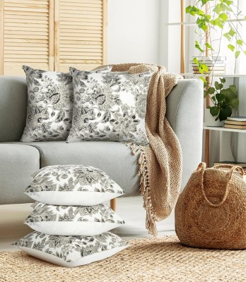 NWF Printed Cushions & Pillows Cover(Pack of 5, 46 cm*46 cm, Grey)