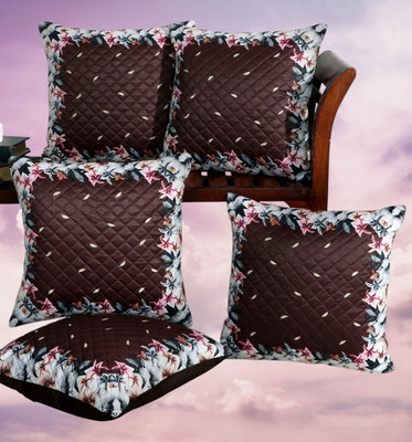 viraj Polyester Cushions Cover(Pack of 5, 41 cm*41 cm, Multicolor)