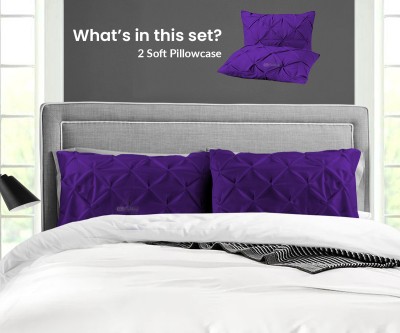 SGI Bedding Cotton Pillows Cover(Pack of 2, 51 cm*77 cm, Purple)