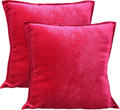 Dulhan Velvet Cushions Cover(40 cm*40 cm, Pack of 2, Pink)