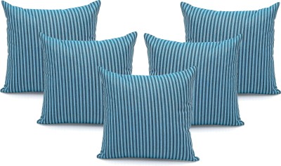 Oussum Cotton Cushions Cover(Pack of 5, 45 cm*45 cm, Blue)