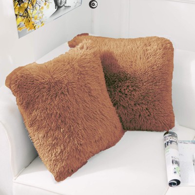 Catchyx Cart Polyester Cushions Cover(Pack of 2, 30 cm*30 cm, Brown)