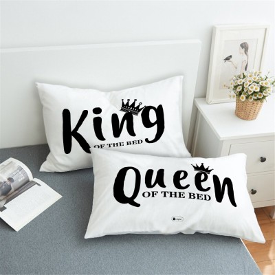 Indigifts Printed Cushions & Pillows Cover(Pack of 2, 45 cm*30 cm, White)