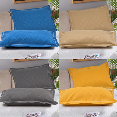RRC Microfiber Pillows Cover(43 cm*69 cm, Pack of 8, Dark Blue, Grey, Yellow, Brown)