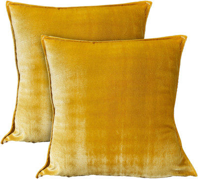 Dulhan Velvet Cushions Cover(60 cm*60 cm, Pack of 2, Gold)