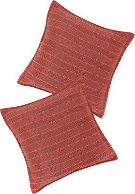 THE CONVERSION Jute Cushions Cover(Pack of 2, 40 cm*40 cm, Orange)