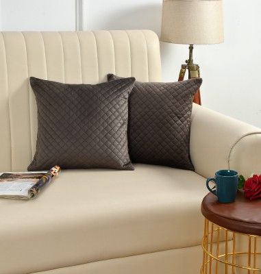 VICTORY WEAVES Abstract Cushions Cover(Pack of 2, 40 cm*40 cm, Brown)