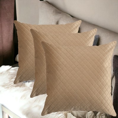 EASTTARDOMM Velvet Cushions Cover(Pack of 3, 40 cm*40 cm, Gold)