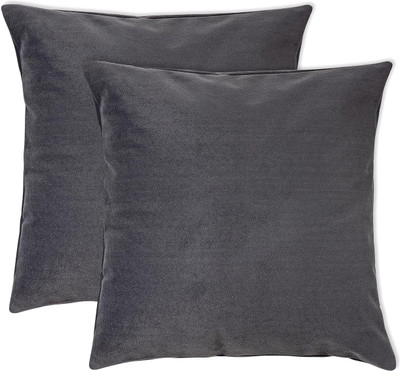 DREAMY URBAN Microfiber Cushions & Pillows Cover(38 cm*38 cm, Pack of 2, Grey)