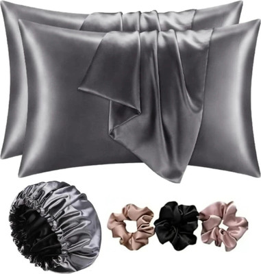 ARMOXA Satin Cushions & Pillows Cover(45.72 cm*71.12 cm, Pack of 2, Grey)