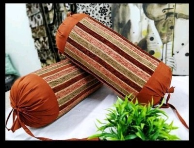 Real Desi Ravishing and Attractive Striped Bolsters Cover(Pack of 2, 75 cm*40 cm, Multicolor)