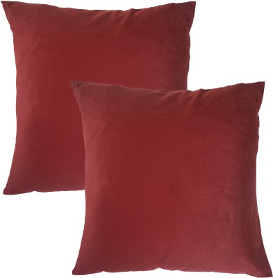 Dulhan Enterprises Velvet Cushions Cover(Pack of 2, 60 cm*60 cm, Maroon)