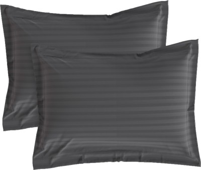 AVI Cotton Pillows Cover(Pack of 2, 50.8 cm*91.44 cm, Grey)