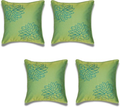 yamunoshtu Embroidered Cushions & Pillows Cover(Pack of 4, 40 cm*40 cm, Green)