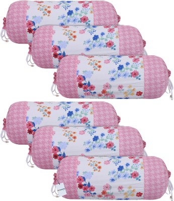 HOMESTIC Cotton Bolsters Cover(Pack of 6, 40 cm*77 cm, White)