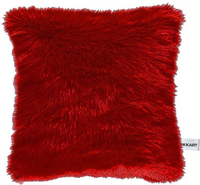 PriMaryHoMe Microfibre Abstract Cushion Pack of 1(Red)