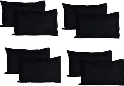 wonder decor Polyester Pillows Cover(Pack of 8, 70 cm*45 cm, Black)