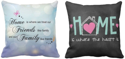 TheYaYaCafe Polyester Cushions Cover(60.96 cm*60.96 cm, Pack of 2, Multicolor)