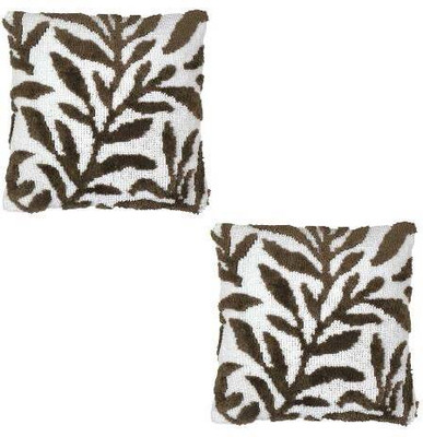 Nipun International Polyester Cushions Cover(40.64 cm*40.64 cm, Pack of 2, Brown, White)