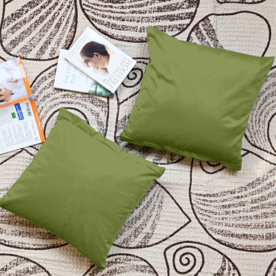 Divine Casa Velvet Cushions & Pillows Cover(Pack of 2, 40 cm*40 cm, Green)