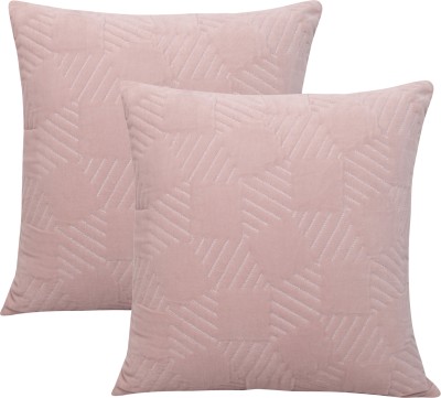 tiaraa creations pvt ltd Geometric Cushions Cover(Pack of 2, 45.72 cm*45.72 cm, Pink)