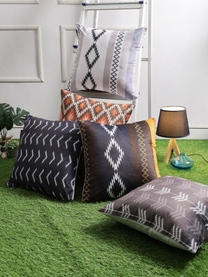 ROMEE Velvet Cushions & Pillows Cover(40 cm*40 cm, Pack of 5, Multicolor)