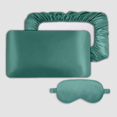 Avirons Silk Pillows Cover(46 cm*72 cm, Pack of 2, Blue)