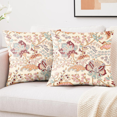 Casableu Polyester Cushions & Pillows Cover(40.64 cm*40.64 cm, Pack of 2, Red)