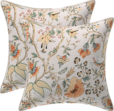 Texstylers Cotton Cushions Cover(50.8 cm*50.8 cm, Pack of 2, Light Green)