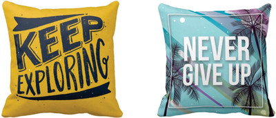 TheYaYaCafe Cotton Cushions Cover(30 cm*30 cm, Pack of 2, Multicolor)