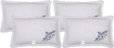 HOMESTIC Cotton Cushions & Pillows Cover(Pack of 4, 73 cm*50 cm, White)