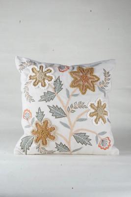 yashree Cotton Cushions & Pillows Cover(45 cm*45 cm, Pack of 2, Beige)
