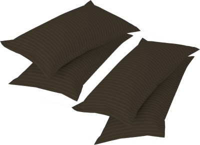 Gharsaaz Striped Pillows Cover(Pack of 4, 43 cm*67 cm, Green)