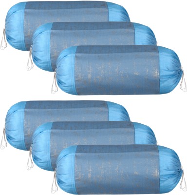 KUBER INDUSTRIES Polyester Bolsters Cover(Pack of 6, 40 cm*76 cm, Light Blue)